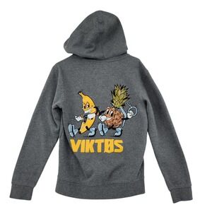 VIKTOS Hoodie XS Mens Graphic Print Forbidden Fruit Full‎ Zip Streetwear Skater